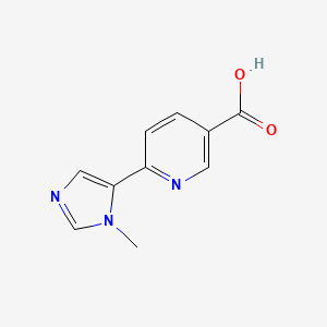 molecular formula C10H9N3O2 B13263923 6-(1-Methyl-1H-imidazol-5-YL)pyridine-3-carboxylic acid 