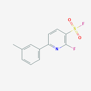 molecular formula C12H9F2NO2S B13263931 2-Fluoro-6-(3-methylphenyl)pyridine-3-sulfonyl fluoride 