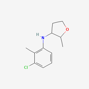 molecular formula C12H16ClNO B13263944 N-(3-Chloro-2-methylphenyl)-2-methyloxolan-3-amine 