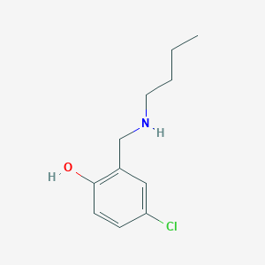 molecular formula C11H16ClNO B13263946 2-[(Butylamino)methyl]-4-chlorophenol 
