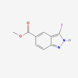 molecular formula C9H7IN2O2 B1326395 methyl 3-iodo-1H-indazole-5-carboxylate CAS No. 885271-25-0