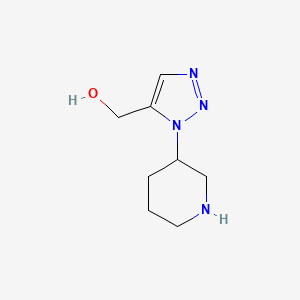 molecular formula C8H14N4O B13263970 [1-(Piperidin-3-yl)-1H-1,2,3-triazol-5-yl]methanol 