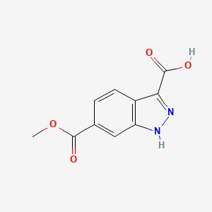 molecular formula C10H8N2O4 B1326399 6-(Methoxycarbonyl)-1H-indazole-3-carboxylic acid CAS No. 885522-60-1