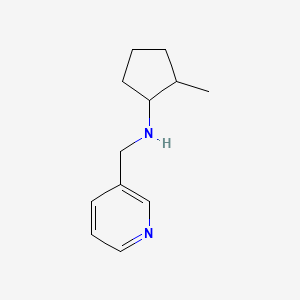 molecular formula C12H18N2 B13264009 2-methyl-N-(pyridin-3-ylmethyl)cyclopentan-1-amine 