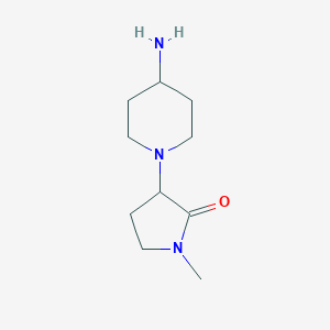 molecular formula C10H19N3O B13264017 3-(4-Aminopiperidin-1-yl)-1-methylpyrrolidin-2-one 
