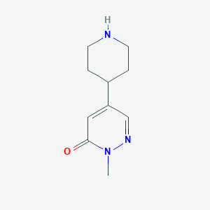 molecular formula C10H15N3O B13264038 2-Methyl-5-(piperidin-4-yl)-2,3-dihydropyridazin-3-one 