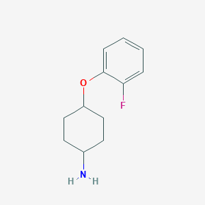 molecular formula C12H16FNO B13264068 4-(2-Fluorophenoxy)cyclohexanamine 