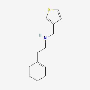 molecular formula C13H19NS B13264070 [2-(Cyclohex-1-en-1-yl)ethyl](thiophen-3-ylmethyl)amine 