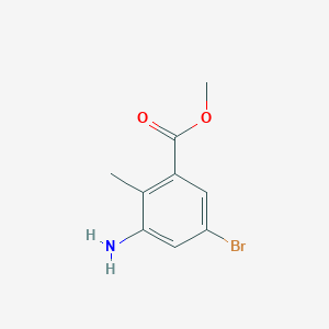 molecular formula C9H10BrNO2 B1326408 Methyl 3-amino-5-bromo-2-methylbenzoate CAS No. 1000342-11-9