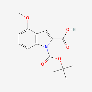 molecular formula C15H17NO5 B13264082 1-[(tert-Butoxy)carbonyl]-4-methoxy-1H-indole-2-carboxylic acid 