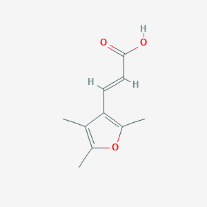 molecular formula C10H12O3 B13264123 (2E)-3-(Trimethylfuran-3-yl)prop-2-enoic acid 