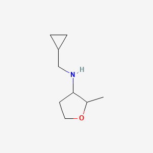molecular formula C9H17NO B13264138 N-(cyclopropylmethyl)-2-methyloxolan-3-amine 