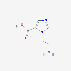 molecular formula C6H9N3O2 B13264161 1-(2-aminoethyl)-1H-imidazole-5-carboxylic acid 