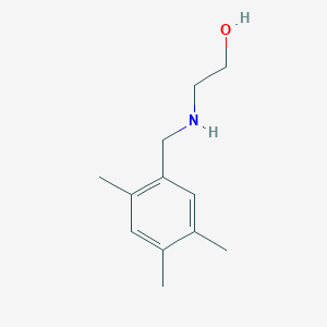 molecular formula C12H19NO B13264185 2-{[(2,4,5-Trimethylphenyl)methyl]amino}ethan-1-ol 
