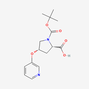 (2S,4S)-1-(Tert-butoxycarbonyl)-4-(3-pyridinyloxy)-2-pyrrolidinecarboxylic acid