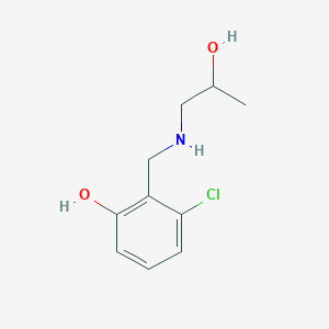 molecular formula C10H14ClNO2 B13264201 3-Chloro-2-{[(2-hydroxypropyl)amino]methyl}phenol 