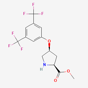 Methyl (2S,4S)-4-[3,5-bis(trifluoromethyl)-phenoxy]-2-pyrrolidinecarboxylate