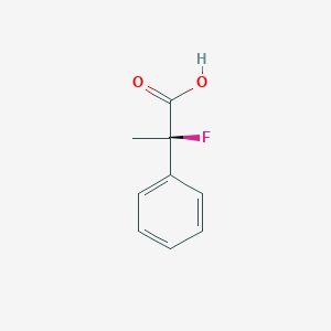 molecular formula C9H9FO2 B13264238 (2R)-2-Fluoro-2-phenylpropanoic acid 