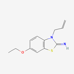 molecular formula C12H14N2OS B13264243 6-Ethoxy-3-(prop-2-en-1-yl)-2,3-dihydro-1,3-benzothiazol-2-imine 