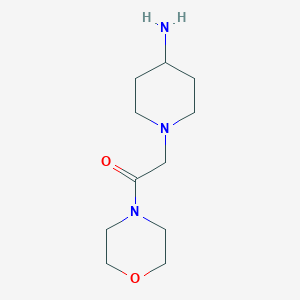 molecular formula C11H21N3O2 B13264270 2-(4-Aminopiperidin-1-yl)-1-(morpholin-4-yl)ethan-1-one 