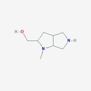 molecular formula C8H16N2O B13264271 (1-Methyl-octahydropyrrolo[2,3-C]pyrrol-2-YL)methanol 