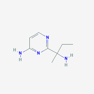 molecular formula C8H14N4 B13264326 2-(2-Aminobutan-2-yl)pyrimidin-4-amine 