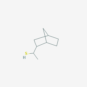 molecular formula C9H16S B13264330 1-{Bicyclo[2.2.1]heptan-2-yl}ethane-1-thiol 