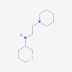 molecular formula C12H24N2S B13264333 N-[2-(Piperidin-1-yl)ethyl]thian-3-amine 