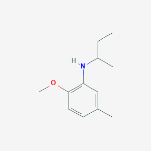 molecular formula C12H19NO B13264346 N-(butan-2-yl)-2-methoxy-5-methylaniline 