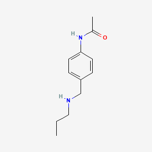 molecular formula C12H18N2O B13264353 N-{4-[(Propylamino)methyl]phenyl}acetamide 