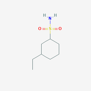 molecular formula C8H17NO2S B13264356 3-Ethylcyclohexane-1-sulfonamide 