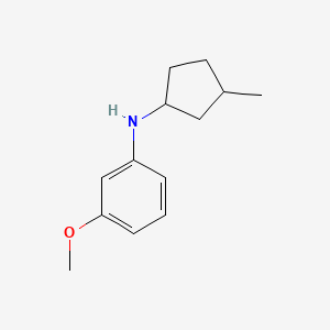 molecular formula C13H19NO B13264364 3-methoxy-N-(3-methylcyclopentyl)aniline 
