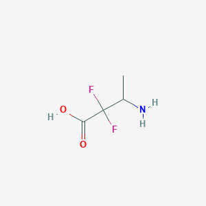 molecular formula C4H7F2NO2 B13264371 3-Amino-2,2-difluorobutanoic acid 