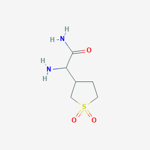 molecular formula C6H12N2O3S B13264385 2-Amino-2-(1,1-dioxidotetrahydrothiophen-3-yl)acetamide 
