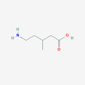 molecular formula C6H13NO2 B13264400 5-Amino-3-methylpentanoic acid 
