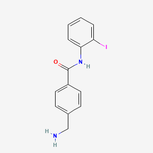 molecular formula C14H13IN2O B13264421 4-(aminomethyl)-N-(2-iodophenyl)benzamide 