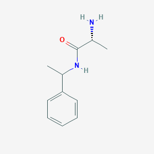 molecular formula C11H16N2O B13264448 (2R)-2-amino-N-(1-phenylethyl)propanamide 