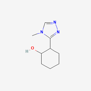 molecular formula C9H15N3O B13264467 2-(4-Methyl-4H-1,2,4-triazol-3-yl)cyclohexan-1-ol 