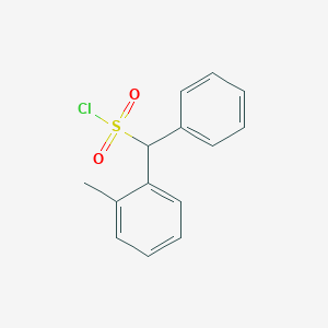 molecular formula C14H13ClO2S B13264482 (2-Methylphenyl)(phenyl)methanesulfonyl chloride 