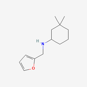 molecular formula C13H21NO B13264489 N-(furan-2-ylmethyl)-3,3-dimethylcyclohexan-1-amine 