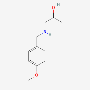 molecular formula C11H17NO2 B13264491 1-{[(4-Methoxyphenyl)methyl]amino}propan-2-ol 