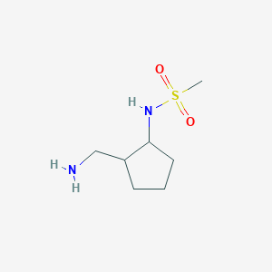 molecular formula C7H16N2O2S B13264506 N-[2-(aminomethyl)cyclopentyl]methanesulfonamide 