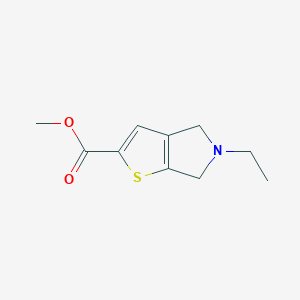molecular formula C10H13NO2S B1326451 Methyl 5-ethyl-5,6-dihydro-4H-thieno-[2,3-c]pyrrole-2-carboxylate 