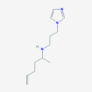 molecular formula C12H21N3 B13264512 (Hex-5-en-2-yl)[3-(1H-imidazol-1-yl)propyl]amine 