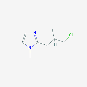 molecular formula C8H13ClN2 B13264521 2-(3-chloro-2-methylpropyl)-1-methyl-1H-imidazole 
