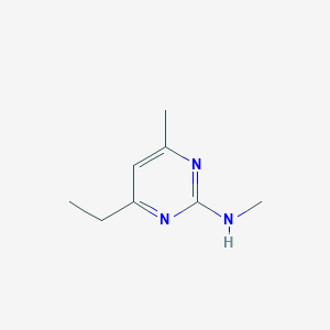 molecular formula C8H13N3 B13264555 4-ethyl-N,6-dimethylpyrimidin-2-amine 