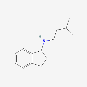 molecular formula C14H21N B13264570 N-(3-methylbutyl)-2,3-dihydro-1H-inden-1-amine 