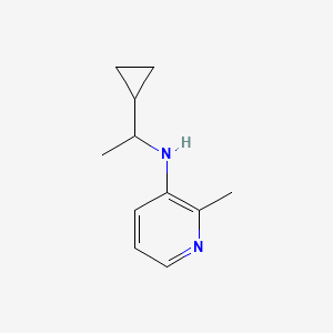 molecular formula C11H16N2 B13264573 N-(1-cyclopropylethyl)-2-methylpyridin-3-amine 