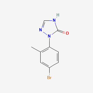 molecular formula C9H8BrN3O B13264583 1-(4-Bromo-2-methylphenyl)-4,5-dihydro-1H-1,2,4-triazol-5-one 
