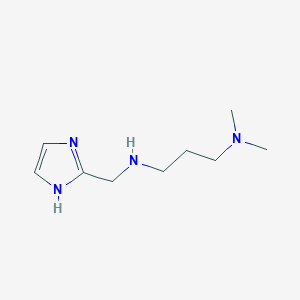 molecular formula C9H18N4 B13264587 [3-(Dimethylamino)propyl](1H-imidazol-2-ylmethyl)amine 